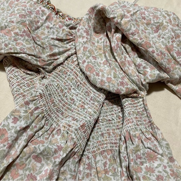 Cynthia Rowley Smocked Ruffled Blouse with Leg O’Mutton Sleeves | Ren Faire - Picture 11 of 14